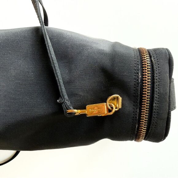 Vintage Salvatore Ferragamo 1990s Travel Shoe Bag – Black  – Made in Italy - Picture 10 of 12